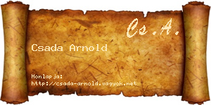 Csada Arnold névjegykártya