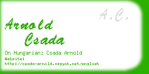 arnold csada business card